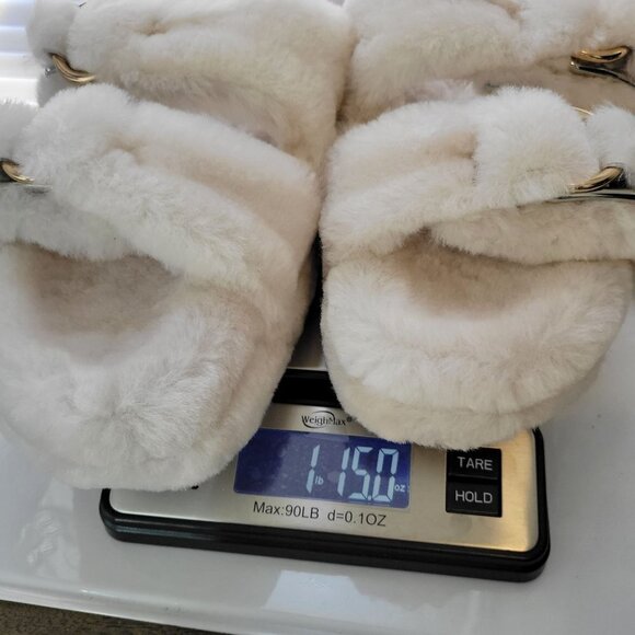 COPY - JSLIDES Shearling Slippers Natural Women Size 8 - Picture 10 of 15